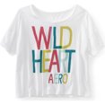 thumbnail image 1 of Aeropostale playera recortada con gráfico Dolman de corazones salvajes para mujer, blanco, mediano Aeropostale Camiseta gráfica, 1 of 1