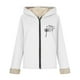 thumbnail image 5 of Ailaofu Women's Plus Rope Detail Oversized Hoodie Sherpa Zip Up Jacket, 5 of 7