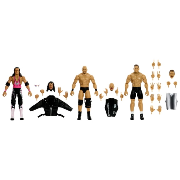 WWE Elite Legacy Submission Match 3 Action Figures & Accessories Set, 6-inch Collectible (Styles May Vary)