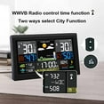 thumbnail image 2 of Wireless Weather Station with Outfdoor Sensor 8.8'' LCD Digital Thermometer Hygrometer,WWVB Radio Alarm Clock,Barometer,Weather Forecast,City Sunrise Sunset Time,Calender,Moon Phase, 2 of 7