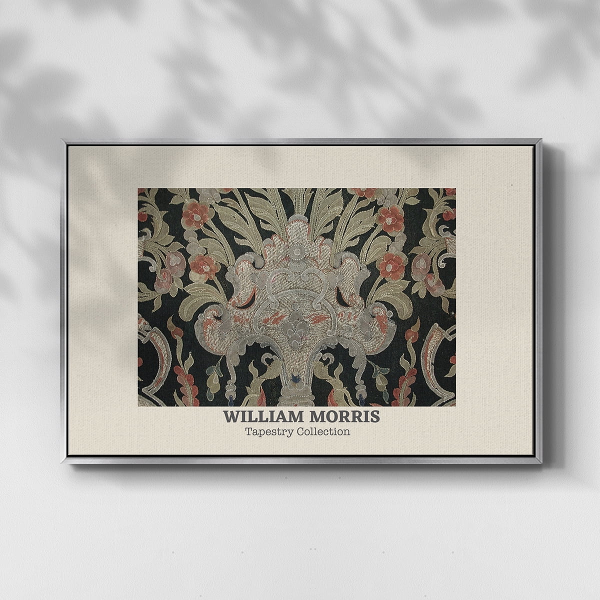 Vintage Abstract Print-XLIX Framed in Silver Wood Gallery Wrapped Canvas 27 in. x 41 in.