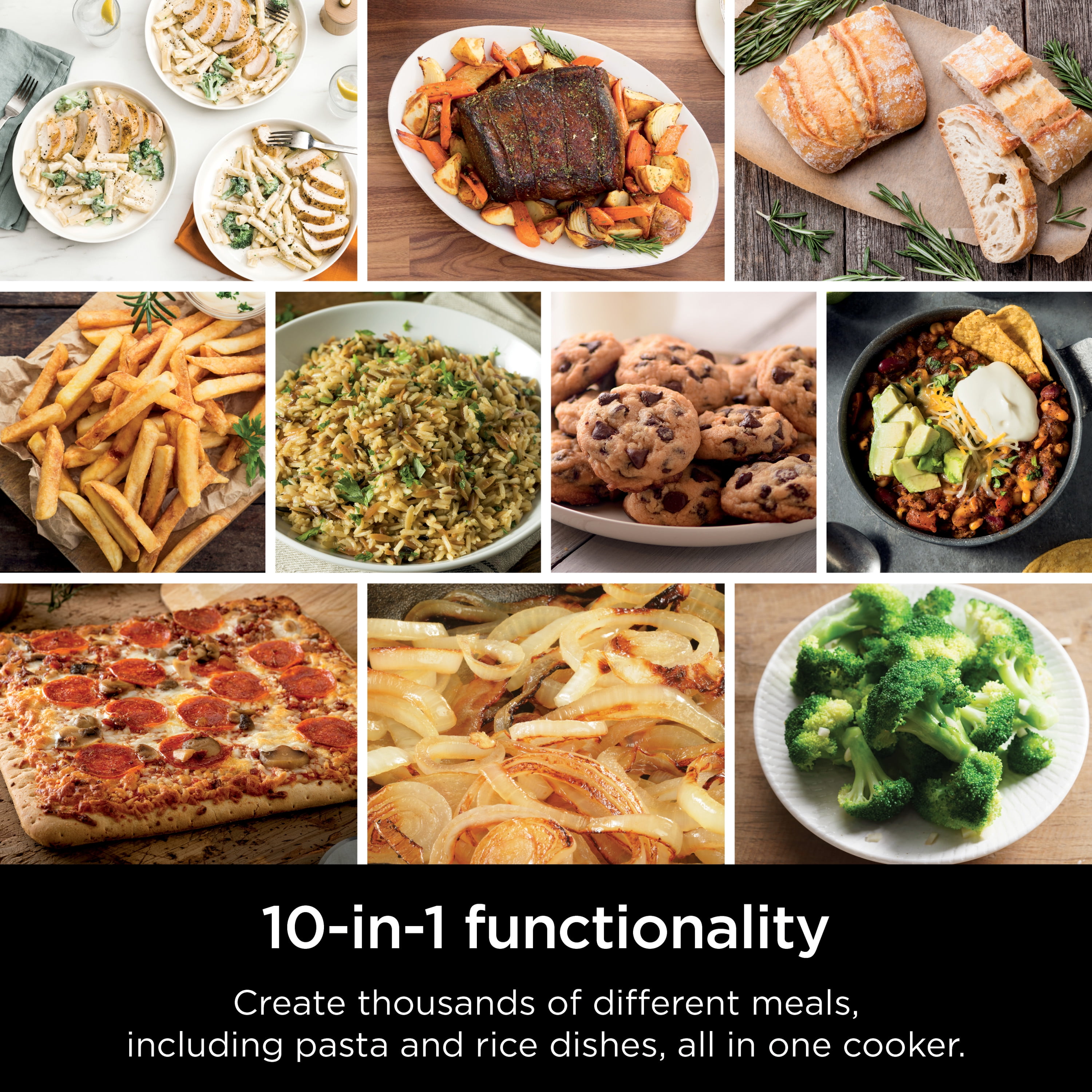 Ninja Combi 10-in-1 8 Servings Multi-Cooker w/ Combi Cooker Technology, Frozen to Table in 30 Mins, SFP700