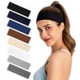 thumbnail image 3 of 10 Uds. Diadema elástica, diademas de moda para mujer, Color sólido, deportes, correr, Fitness, Yoga, bandas para el cabello, accesorios para el cabello de maquillaje, 3 of 5