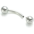 thumbnail image 2 of Painful Pleasures 10g Bent Barbell Internally Threaded Stainless Steel - 25mm ~ 1" - 6mm ~ 1/4", 2 of 3