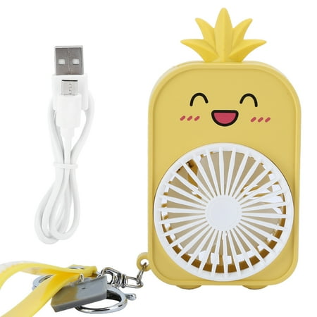 

Rechargeable Mini Fan Mini Cartoon Small USB Handheld Cooler For Office Outdoor Yellow