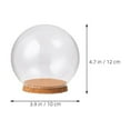 thumbnail image 6 of Clear Glass Display Dome with Base for Decoration Transparent Box Case for Crafts 3 Pieces, 6 of 6