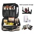 thumbnail image 5 of Makeup Train Case with Adjustable Dividers,Cosmetic Bag Portable Portability Bag Case Gifts Crow and Skull, 5 of 8