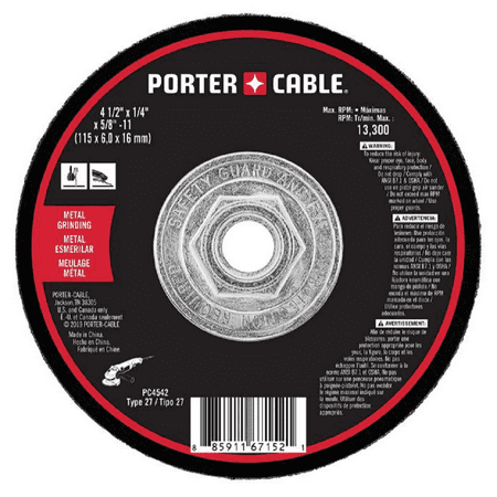 

PORTER-CABLE PC4542 Wheel 4 1/2 x 1/4 x 5/8 Cut-Off Reinforced