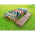 thumbnail image 1 of Zebra Print Outdoor Tablecloth, Art Colored Zebra Print on a Wooden Rustic Country Style Illustration, Decorative Washable Fabric Picnic Table Cloth, 58 X 84 Inches,Navy Red Yellow, by Ambesonne, 1 of 2