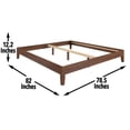 thumbnail image 5 of Pemberly Row Modern / Contemporary King Natural Wood Platform Bed, 5 of 5
