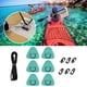 thumbnail image 4 of 6 parches D de PVC, aparejo de cubierta, en D de material acero inoxidable, almohadilla D, para de surf, barco inflable, Verde claro DYNWAVEMX Almohadilla de remiendo del anillo, 4 of 8