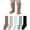 Ribbed_black/White/Grey/Brown/Khaki,5 Pack, variant on Baby Girl Socks Baby Knee High Socks Seamless Ribbed/Cable Knit Socks for Boys Newborn Infant Toddler