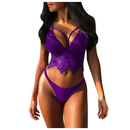 Tight Sports Bras for Women Compression 36 B Push Up Bras for Women Women Sexy Lace Lingerie Sleepwear Night Bra And Panty Set Backless Pajamas