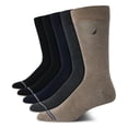 thumbnail image 1 of Calcetines de vestir Nautica para hombre, 5 unidades, color marrón jaspeado, 1 of 7