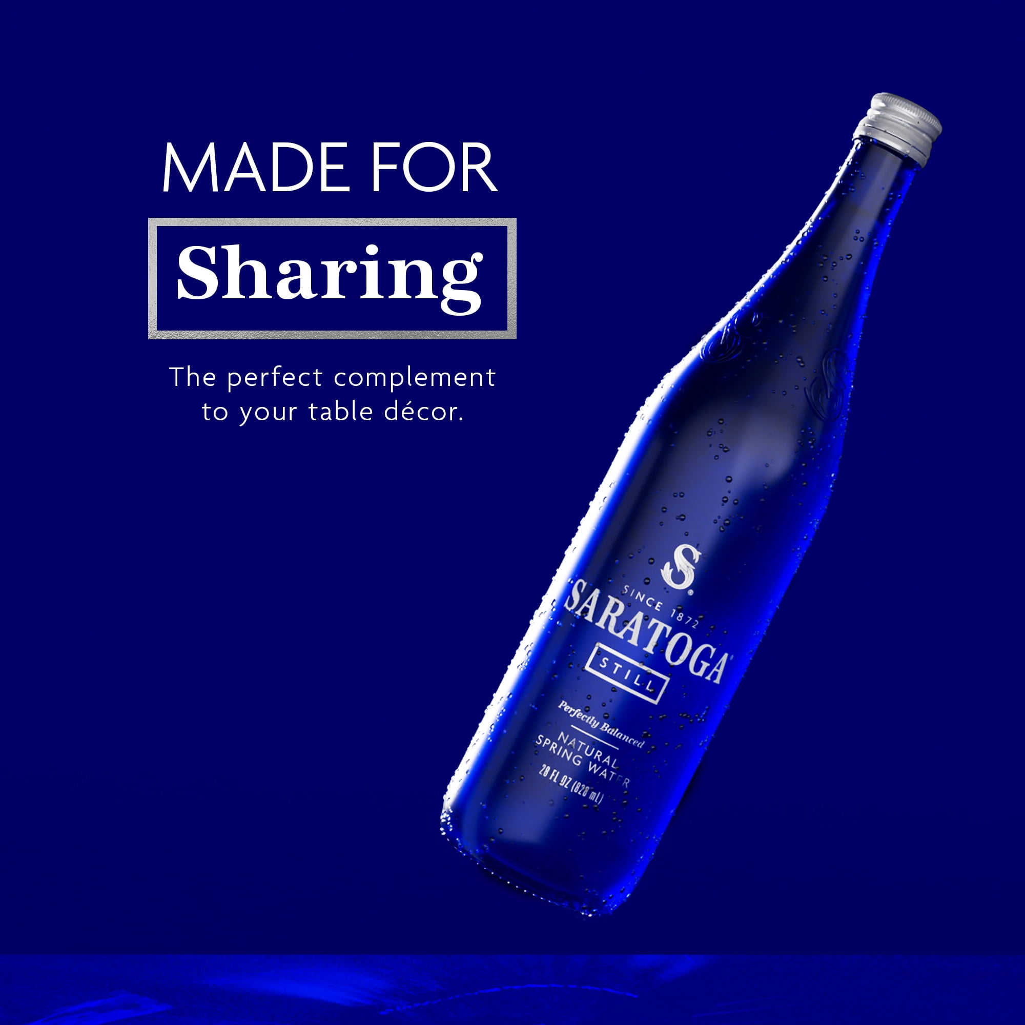 Saratoga Still Spring Water, 28 fl oz, Single Glass Bottle