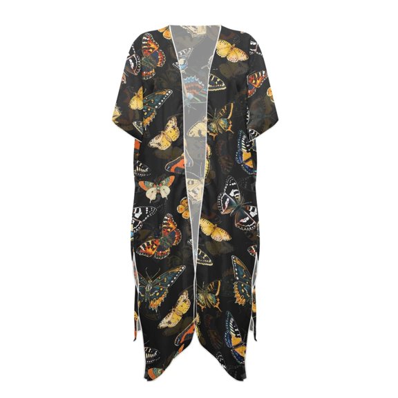 HELLHERO Butterfly Bikini Cover Up Casual High Quality Fabrics Long Bathing Suit Cover Up