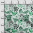 thumbnail image 1 of oneOone Viscose Chiffon Mint Green Fabric Animals Watercolor Sewing Fabric By The Yard Printed Diy Clothing Sewing Supplies 42 Inch Wide, 1 of 4