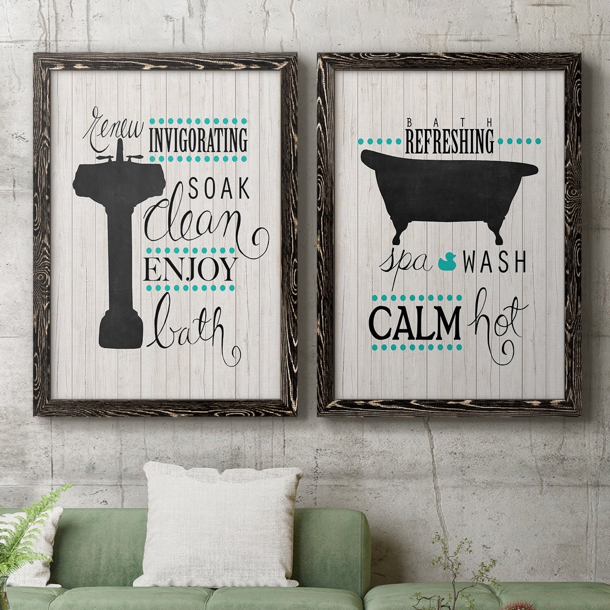 Invigorating Soak - Premium Framed Canvas 2 Piece Set - Ready to Hang