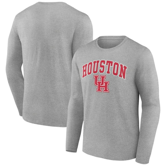 Men's Gray Houston Cougars Campus Long Sleeve T-Shirt