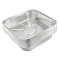 thumbnail image 1 of 8" x 8" Aluminio Papel Sartenes, 46oz Desechables Bandejas Contenedores para Cocina Asar Hornear Cocinar 24uds, 1 of 5