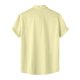 thumbnail image 4 of pstuiky camisetas de hombre, Camisa informal de manga corta con cuello vuelto y cuello redondo de color liso para hombre ropa de hombre m, 4 of 9