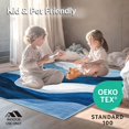 thumbnail image 4 of ODIKA 6'x9' Machine Washable Non-Slip Area Rug, Contemporary Fluid Lines with Dynamic Indigo Swirls and Contrasts High Traffic Rug, Blue, 217664, 4 of 7