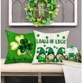 thumbnail image 4 of St. Patrick''s Day Throw Pillow Covers 20 x 20 Inch Set of 4, Lucky Shamrock Truck Spring Farmhouse Holiday Green Cushion Case for Home Sofa Couch Decoration TH171-20, 4 of 6