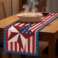 thumbnail image 6 of Dongrere Patriotic Table Runner, 4th of July Star & Stripe Print Red White Blue Table Decor for Independence Memorial Day Kitchen Party, 6 of 7