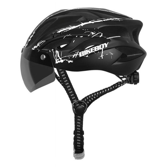 Fiudx Casco de Ciclismo, Gafas Magnéticas, Diseño Resistente a Impactos, Tamaño Ajustable, Forro Cómodo, Ajuste Universal, Protección Solar, Deportes Al Aire Libre, Unisex, Circunferencia de 54-61 Cm