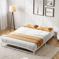 thumbnail image 7 of Profile Metal Bed Frame with Arch Headboard & Footboard, Heavy Duty Platform Base, Noise-Free, No Box Spring Needed, Easy Assembly, Queen, White-6 inch, 7 of 7