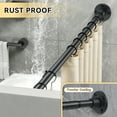 thumbnail image 6 of FENHRTVM Shower Curtain Rod 28-90 Inch Adjustable Length Shower Rod Screw Fastening Alloyed Iron, Black, 6 of 6