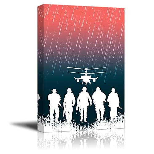 wall26 Canvas Wall Art Scenery Under The Starry Night Pictures Home Wall Decorations for Bedroom Living Room Paintings Canvas Prints Framed - 32x48 inches