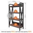 thumbnail image 6 of 27.6"L Metal Storage Shelves,4-Tier Storage Shelves Metal and Wooden Kitchen Shelves for Garage,Pantry,Kitchen, 6 of 7