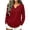 Wine, variant on Long Sleeve V-Neck T-Shirt for Women Oversized Loose Fit Solid Color Basic Pullover Casual Everyday Fall Winter Top