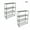 2PCS 4-shelf, variant on Wqmh Adjustable Heavy Duty Storage Wire Shelving Unit with Wheels, Metal Organizer Wire Rack Microwave Utility Cart, Black,3-shelf with wheels