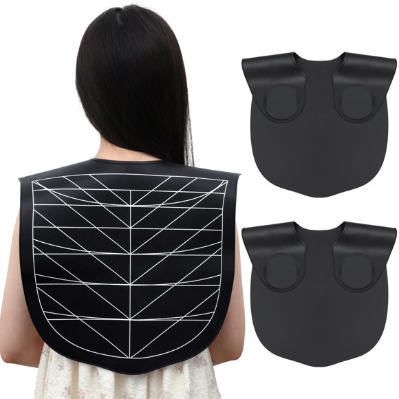 2 Pcs Hair Cutting Guide Collar Silicone Hair Dye Collar Waterproof Cutting Cape for Hair Stylist Rubber Neck Wrap Hair Cutting Pad Guide with Guidelines for Barber Shop Salon Hairdre