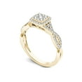 thumbnail image 2 of 1/2 Carat T.W. Diamond Criss-Cross Shank Halo 10kt Yellow Gold Engagement Ring, 2 of 5