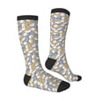 thumbnail image 3 of Fotbe Cute Rabbit print Women's Men's Novelty Crew Socks Cotton Socks Knee High Socks for Walking,Running,Nurses,Pregnancy, 3 of 9