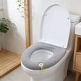 thumbnail image 4 of Thickened Heated Toilet Seat Cushion with Carrying Handle, Removable, Winter Warmth, Anti-Skid, Easy to Clean, Universal Fit for U/V/O/Shaped Toilets Gray, 4 of 6