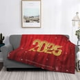 thumbnail image 2 of Naloa Happy New Year 2025 F Flannel Fleece Throw Blanket for Bed Couch, Thick Blanket - All Seasons Suitable for Women, Men and Kids-40"x30", 2 of 6