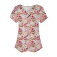 thumbnail image 5 of Puntoco Liquidación de blusas cortas para mujer, blusas casuales de manga corta con cuello en V a la moda para primavera y verano, 5 of 5