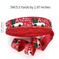 thumbnail image 1 of 5M Vintage Truck with Tree Wired Ribbon Merry Christmas Printed Ribbon for Xmas Tree Decoration and Bows Craft 5.5Yards by 2Inch, 1 of 5