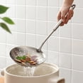thumbnail image 1 of HEALEEP Food Serving Spoon Noodle Colander Stainless Steel Easy Cleaning 1Set, 1 of 8