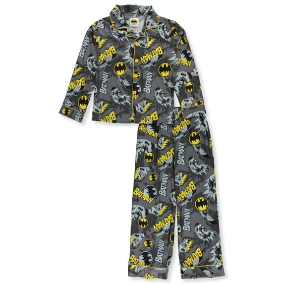 Batman Piped Flannel 2-Piece Pajamas