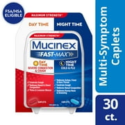 Mucinex Fast-Max Adult Day and Night Severe Congestion & Cough / Cold & Flu, 30 Count
