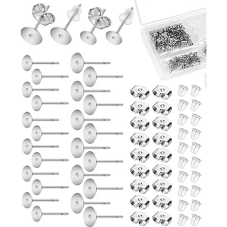 150Pcs Ball Post Earring Studs For Jewelry Making