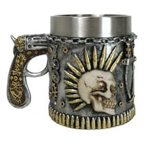 Steampunk Mohawk Skull War Dog Coffee Mug