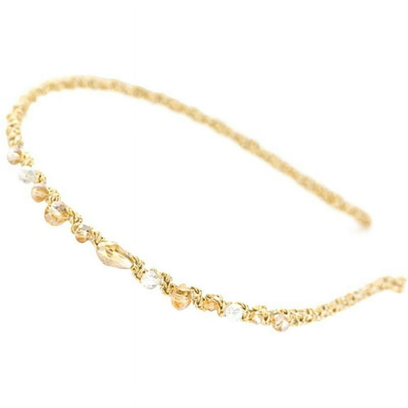 (1 piece) Colorful super flashing crystal headband-Champagne headband