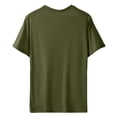 thumbnail image 5 of Dress Shirts For Women,Women's Casual Round Neck Overlapping Red Heart Printed Short Sleeved T Shirt Top,Womens Oversized Tee Shirts(Color:Green,Size:2XL), 5 of 5