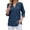 Dark Blue, variant on HXWCHs Women's Solid T-Shirt Maternity Fit Elegant Women's Casual Blouse with Roll-Up Three Quarter Sleeve V-Neck Spring top for Business Wear S Beige